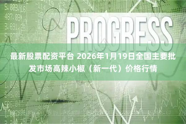 最新股票配资平台 2026年1月19日全国主要批发市场高辣小椒（新一代）价格行情